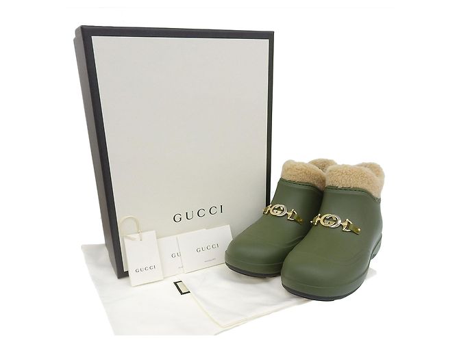 Gucci kurze Gummistiefel Grün - Ansicht 2
