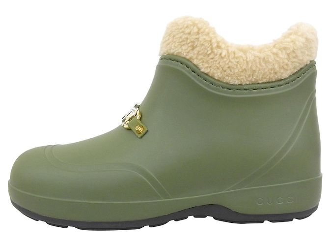 Gucci kurze Gummistiefel Grün - Ansicht 3