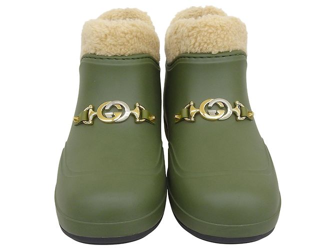 Gucci kurze Gummistiefel Grün - Ansicht 4