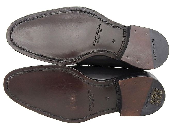 Giorgio Armani Leder-Schnürschuhe Schwarz - Ansicht 6