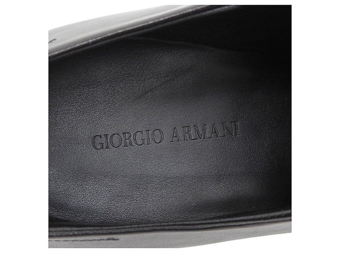 Giorgio Armani Leder-Schnürschuhe Schwarz - Ansicht 7