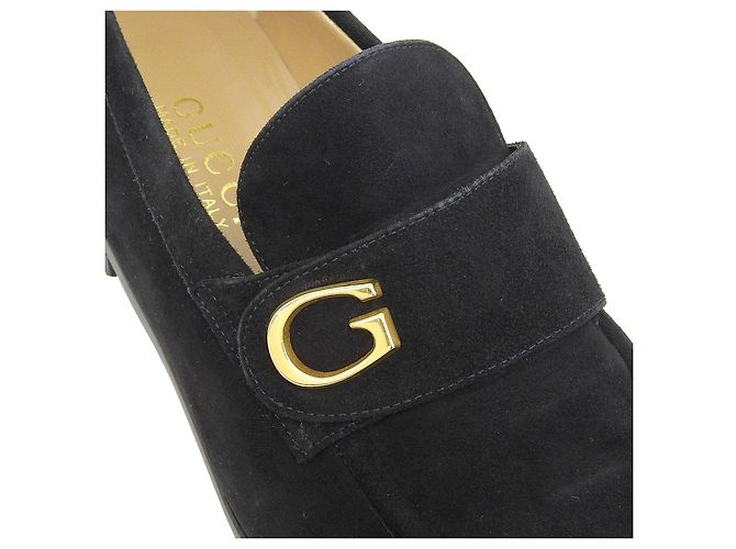 Gucci Wildleder-Loafer Schwarz - Ansicht 5