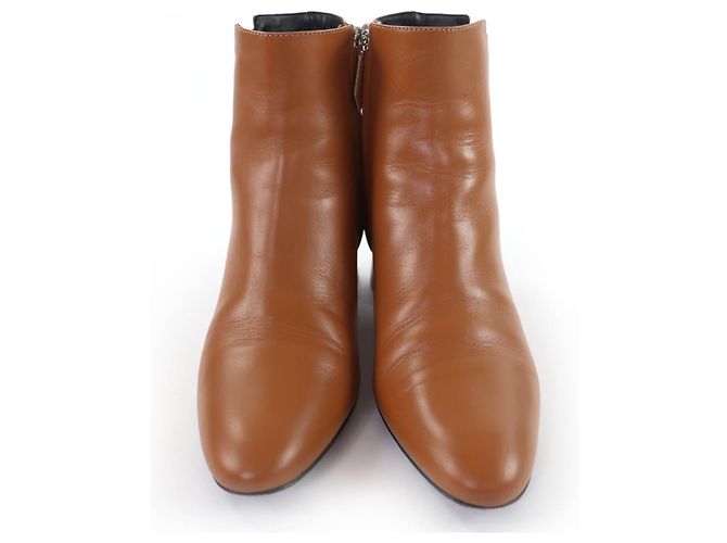 Hermès Demarche35.5 Leather Short Boots Brown - view 4