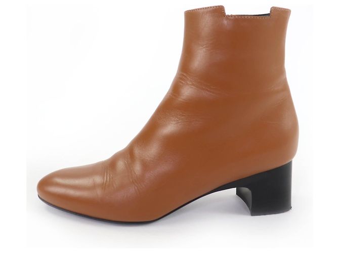 Hermès Demarche35.5 Leather Short Boots Brown - view 5