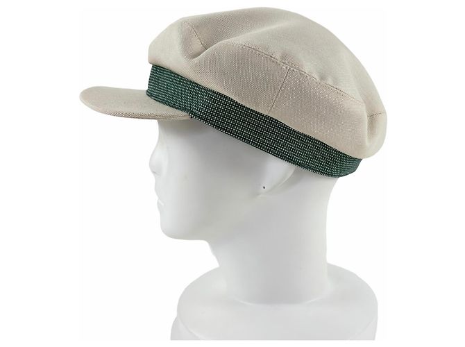 Hermès Casquette Kaval Pop Hemp Cap 59 Bege Cru - vista 3
