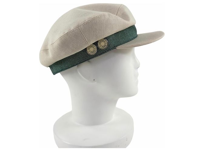 Hermès Casquette Kaval Pop Hemp Cap 59 Bege Cru - vista 5