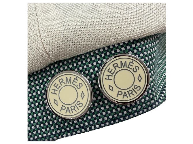Hermès Casquette Kaval Pop Hemp Cap 59 Bege Cru - vista 7