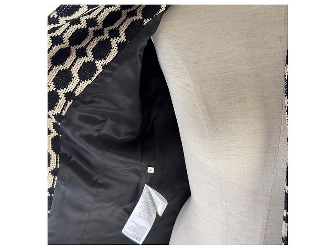 Gucci Wool Jacket Black and Eggshell - view 5