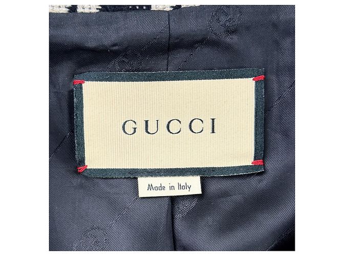 Gucci Wool Jacket Black and Eggshell - view 7