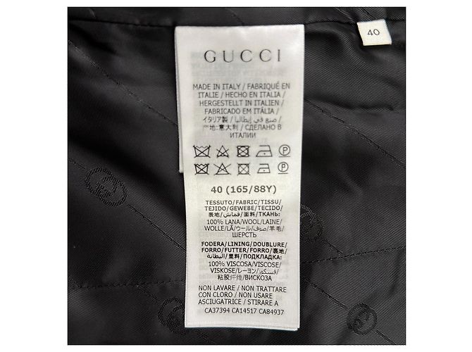 Gucci Wool Jacket Black and Eggshell - view 9