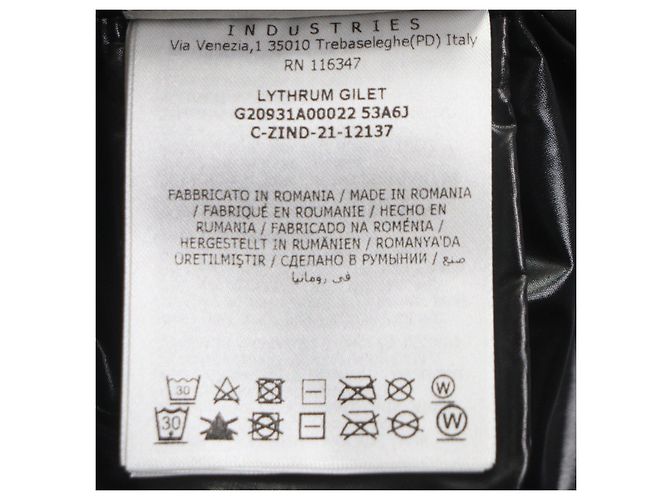 Moncler LYTHRUM Nylon-Daunenweste Braun Schwarz - Ansicht 12