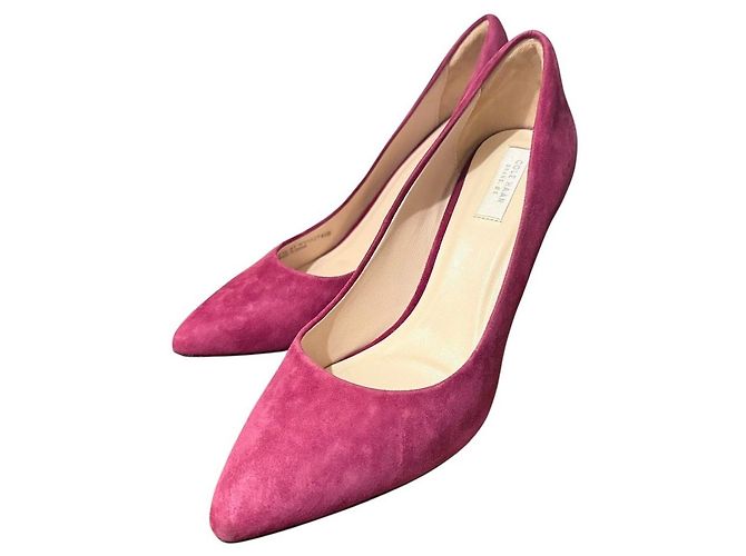 Autre Marque Cole Haan Décolleté in camoscio con punta a stiletto 2way Marrone Bordò - vista 2