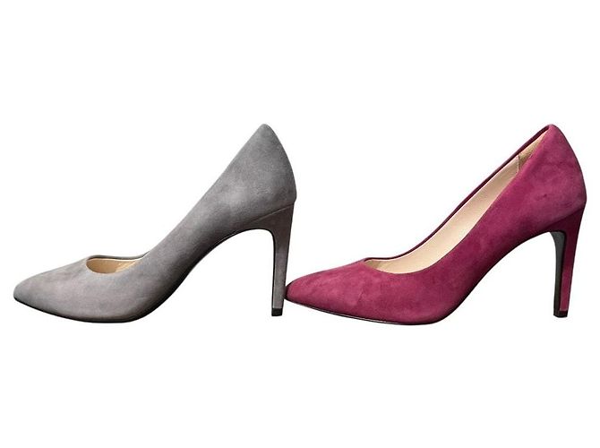 Autre Marque Cole Haan Décolleté in camoscio con punta a stiletto 2way Marrone Bordò - vista 4