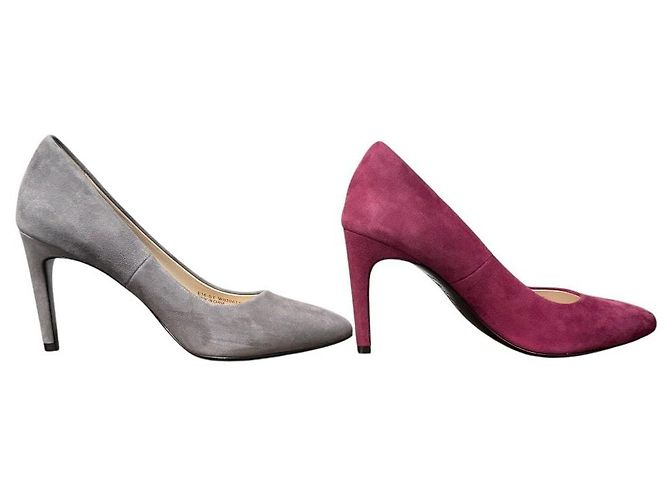 Autre Marque Cole Haan Décolleté in camoscio con punta a stiletto 2way Marrone Bordò - vista 5