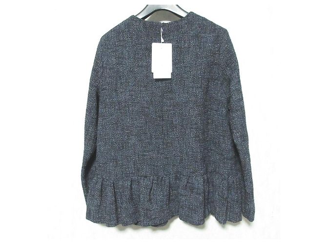 Autre Marque Top Pullover de Tweed Misto UNITED ARROWS Azul - vista 2