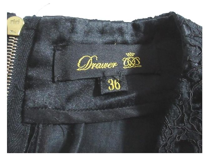 Autre Marque Mini abito ricamato Drawer Nero - vista 5