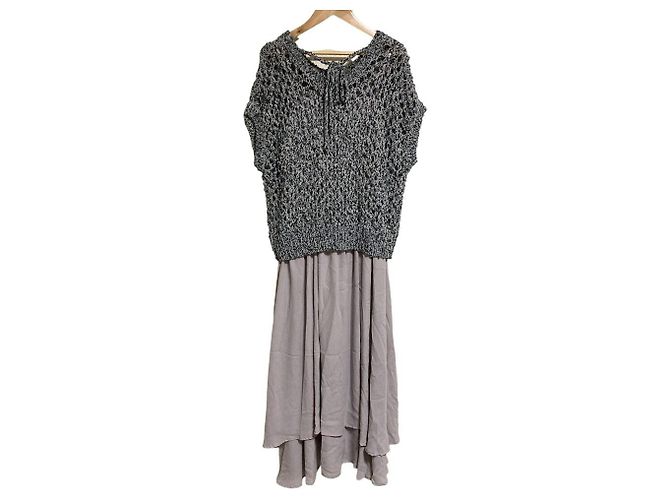 Autre Marque PROPORTION BODY DRESSING 2-Wege-Kleid-Set aus Bandgarnstrick Lila - Ansicht 2