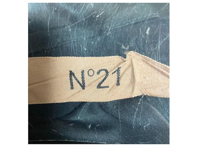Autre Marque Satin-Spitzenrock N°21 Schwarz - Ansicht 4