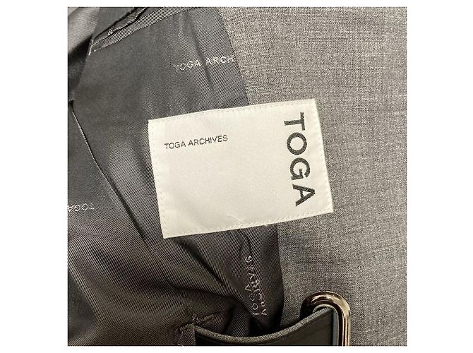 Autre Marque Giacca Bonding TOGA ARCHIVES WOOL TROPICAL Marrone - vista 12
