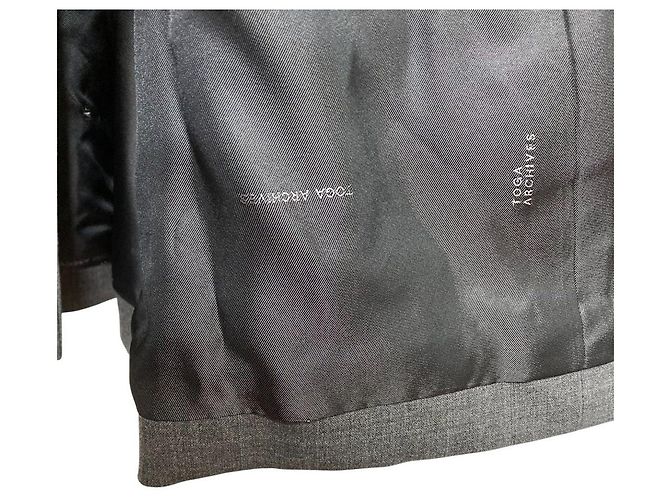 Autre Marque Giacca Bonding TOGA ARCHIVES WOOL TROPICAL Marrone - vista 7