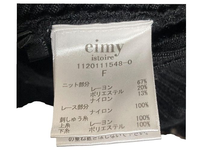 Autre Marque eimy istoire Strickpullover mit Spitzenstickerei Schwarz - Ansicht 5
