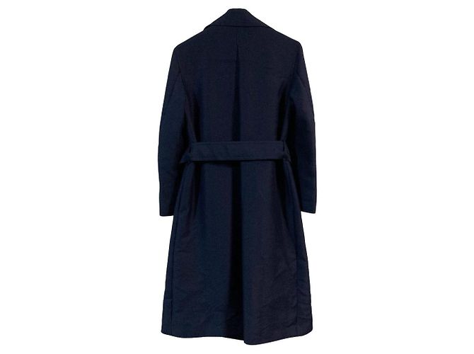 Autre Marque Casaco com cinto e forro de leopardo DES PRES Azul Azul marinho - vista 2