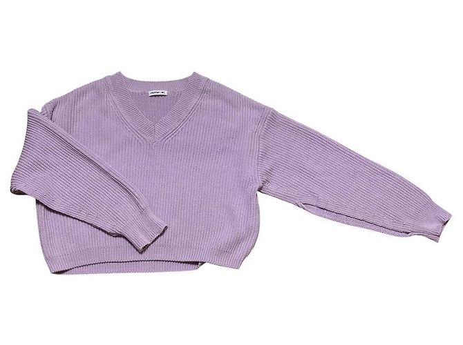 Autre Marque EVERYDAY I LIKE Pullover in maglia con maniche design Porpora - vista 3