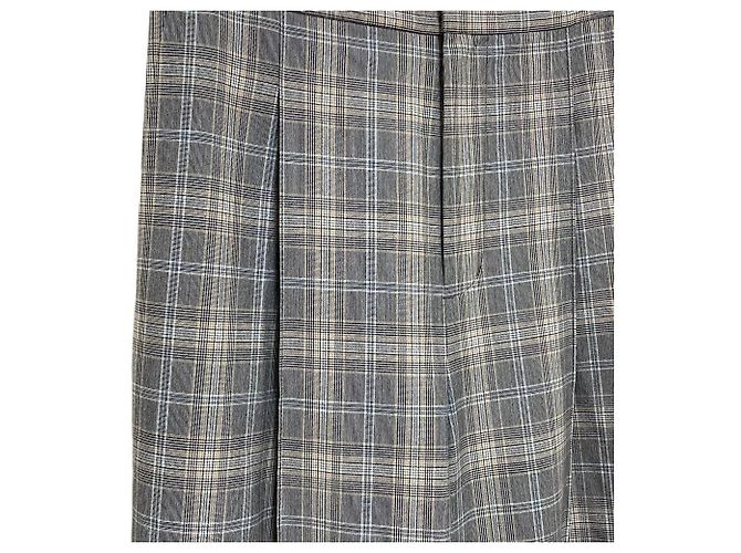 Autre Marque GALLARDAGALANTE Pantalones anchos de cuadros Castaño Beige - vista 2