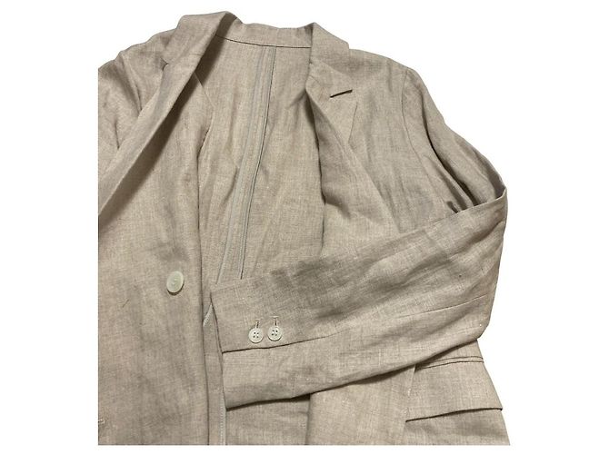 Autre Marque Chaqueta de lino Loungedress Beige - vista 3
