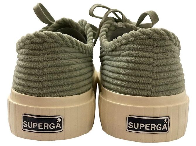 Autre Marque Superga 2630 STRIPE CORDUROY Cord Sneaker Grün - Ansicht 4