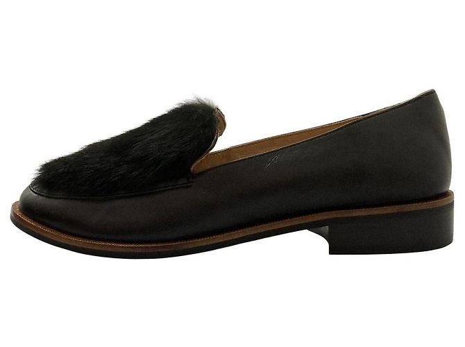 Autre Marque Mocassin Meritxell Fur Combo Noir - vue 3