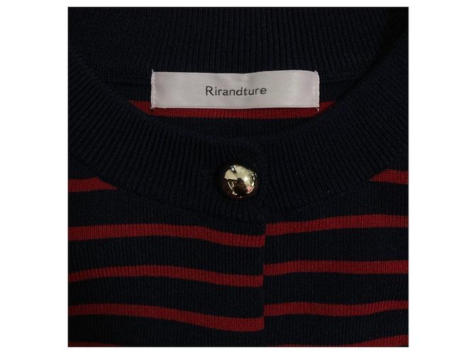 Autre Marque Rirandture Border Strickjacke Blau Marineblau - Ansicht 3