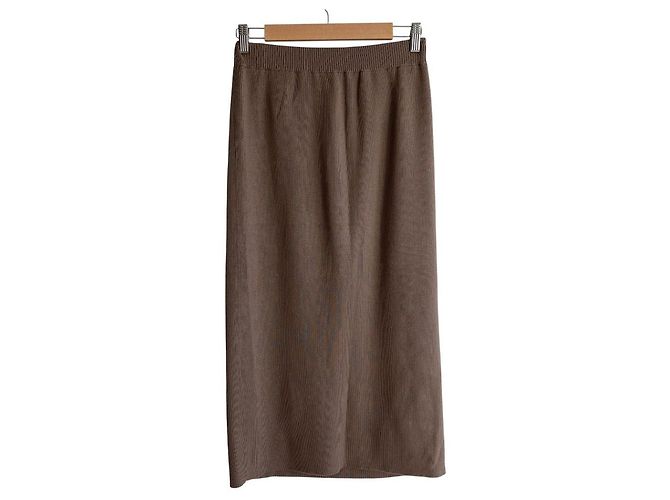 Autre Marque Falda acanalada EVERYDAY I LIKE TEX Rib Skirt Beige - vista 2