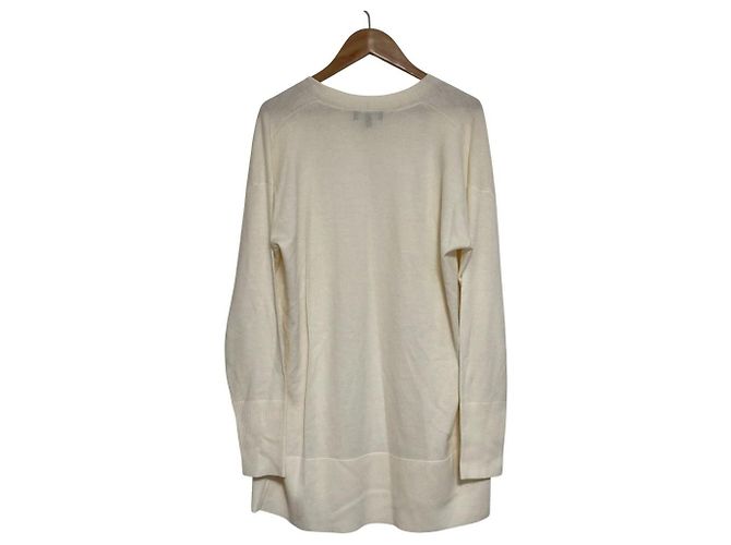 Theory DROP SHOULDER CARDI
Cárdigan largo de lana sedosa Blanco Blanco roto - vista 2