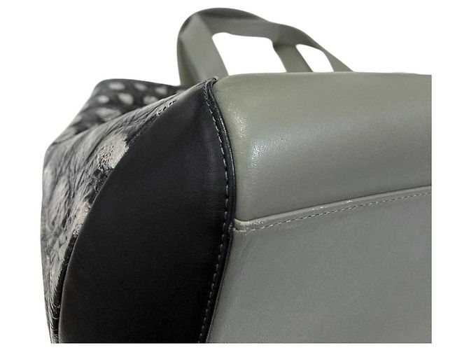 Autre Marque HIROKO HAYASHI MAGENTA Leder Tote Bag Braun Schwarz - Ansicht 13