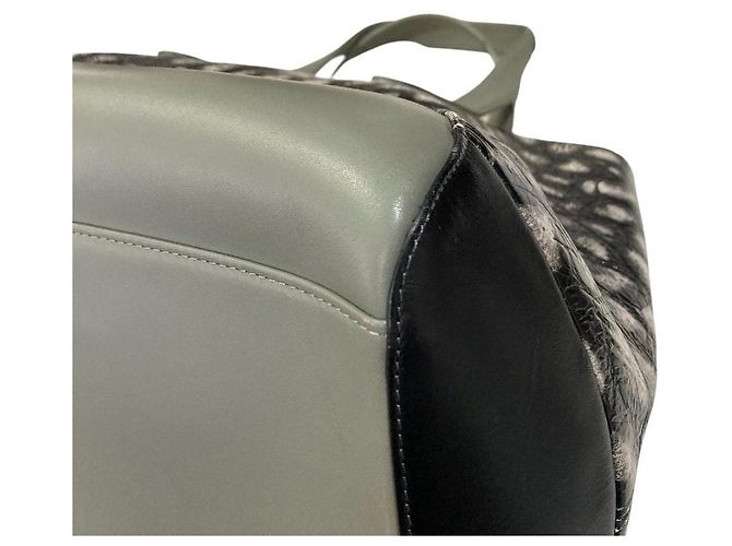 Autre Marque HIROKO HAYASHI MAGENTA Leder Tote Bag Braun Schwarz - Ansicht 14