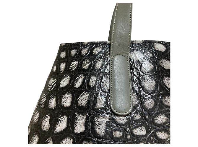 Autre Marque HIROKO HAYASHI MAGENTA Leder Tote Bag Braun Schwarz - Ansicht 2