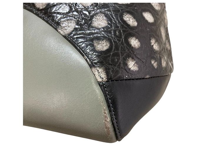 Autre Marque HIROKO HAYASHI MAGENTA Leder Tote Bag Braun Schwarz - Ansicht 4
