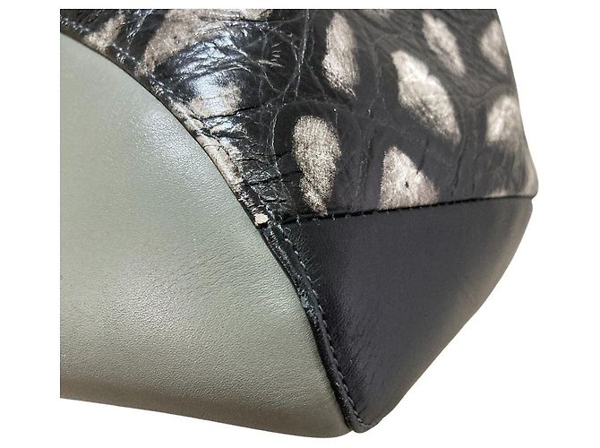 Autre Marque HIROKO HAYASHI MAGENTA Leder Tote Bag Braun Schwarz - Ansicht 6