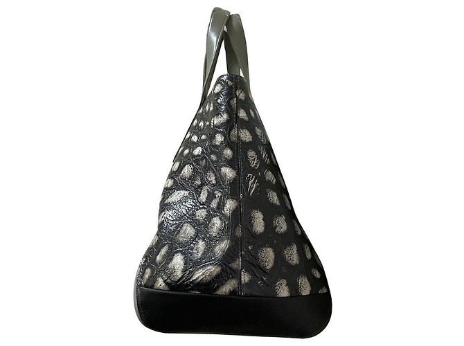 Autre Marque HIROKO HAYASHI MAGENTA Leder Tote Bag Braun Schwarz - Ansicht 8