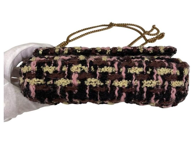 Tory Burch Kira Tweed Mini Flap Chain Shoulder Bag Multicolor - vista 12