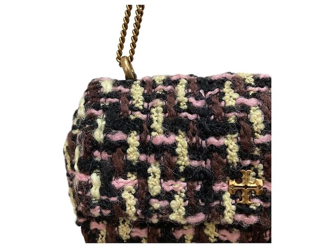 Tory Burch Kira Tweed Mini Flap Chain Shoulder Bag Multicolor - vista 3