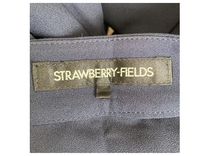 Autre Marque Vestido STRAWBERRY-FIELDS French Sleeve Azul - vista 4