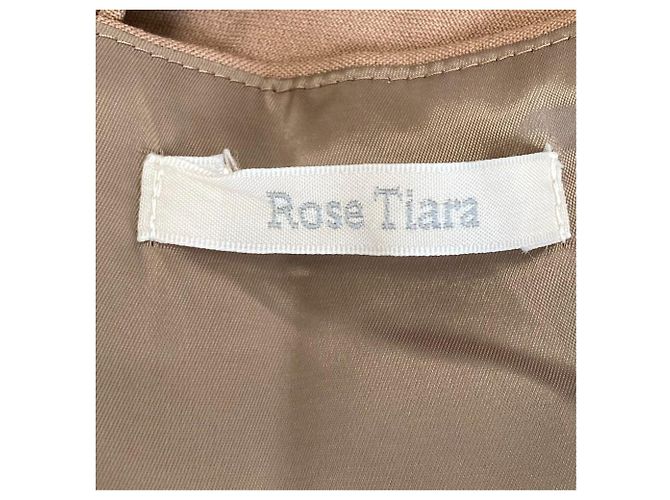 Autre Marque Rose Tiara ärmelloses Kleid Beige - Ansicht 4