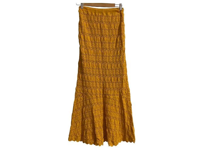 Autre Marque Saia de renda Ron Herman Amarelo - vista 2