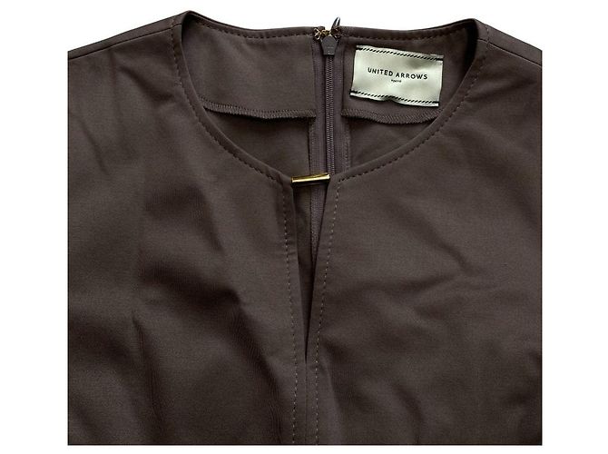 Autre Marque Vestido Key Neck United Arrows Castaño - vista 3