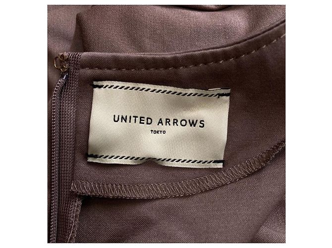 Autre Marque Vestido Key Neck United Arrows Castaño - vista 5