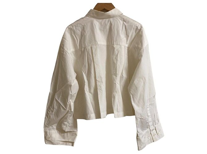 Autre Marque Snidel Cropped Design Hemd Weiß - Ansicht 2