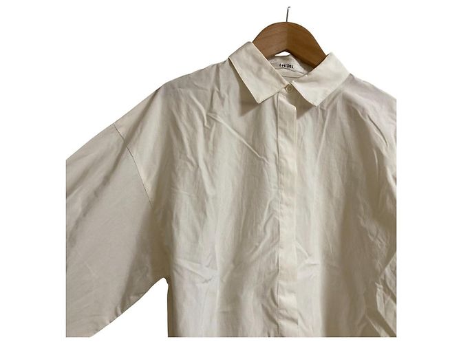 Autre Marque Snidel Cropped Design Hemd Weiß - Ansicht 3