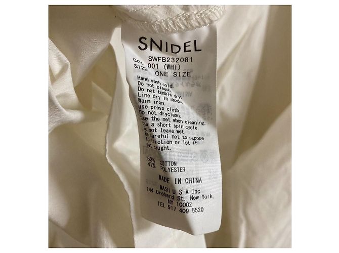 Autre Marque Snidel Cropped Design Hemd Weiß - Ansicht 5